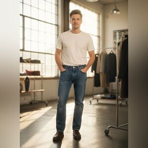 Men’s Vintage 90s Levi’s 505 Relaxed Fit Straight Leg Blue Jeans